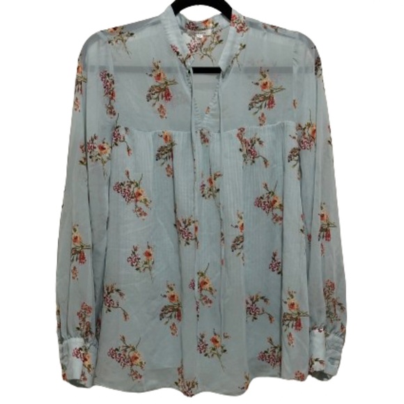 Pleione Long Sleeve Sheer Blouse Women Size M Very good Condition SZ Medium - Picture 2 of 8